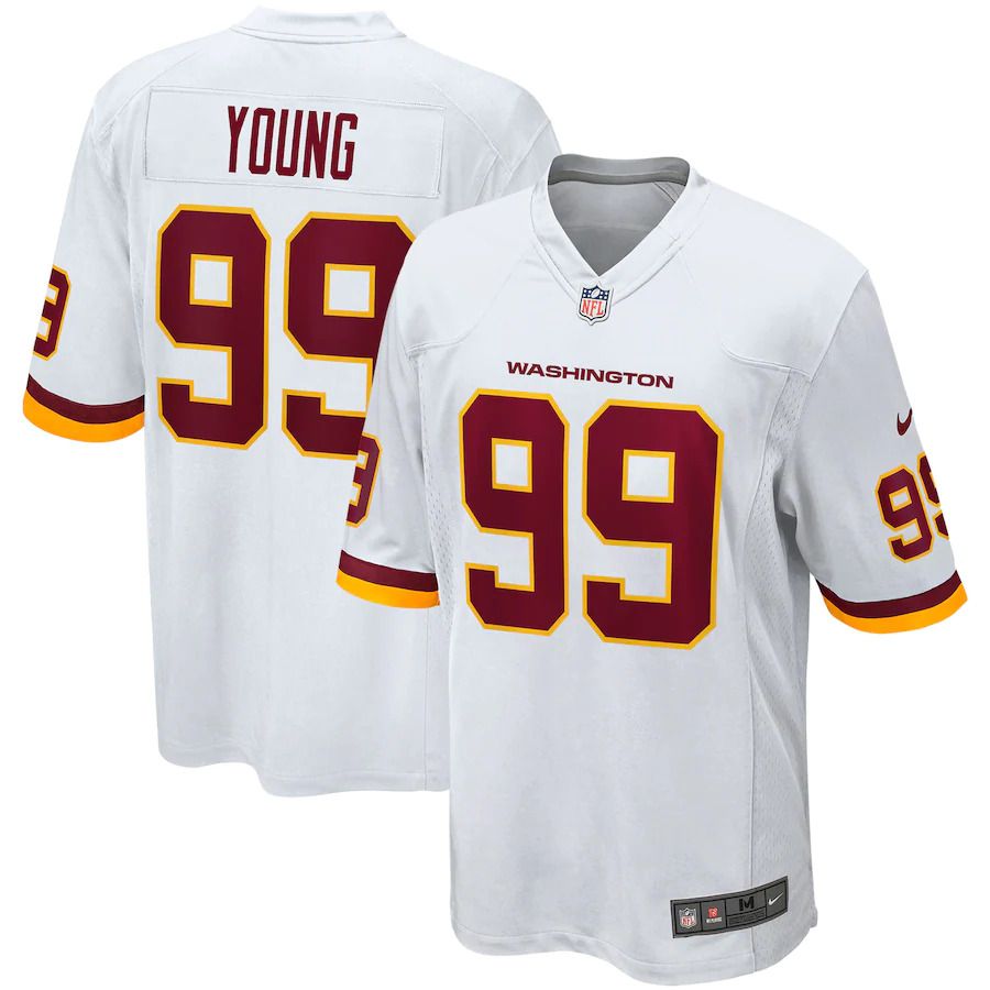 Men Washington Redskins #99 Chase Young Nike White Player Game NFL Jersey->customized nfl jersey->Custom Jersey